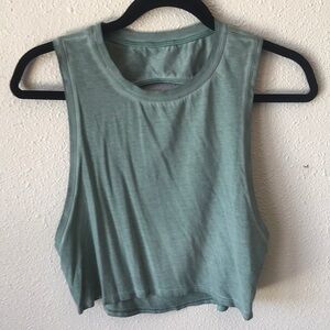 Lululemon Cut Back Crop Tank *Wash Washed Tidewater Teal